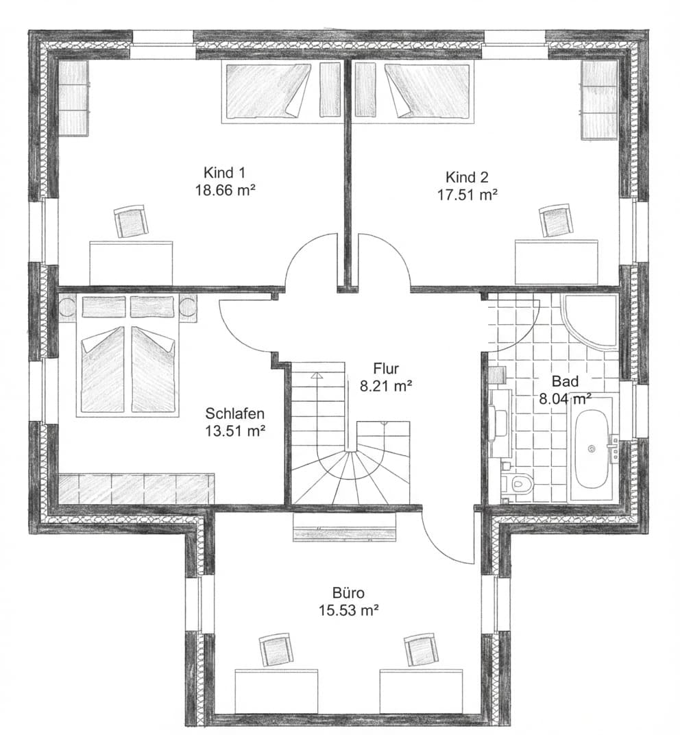 Grundriss Dachgeschoss